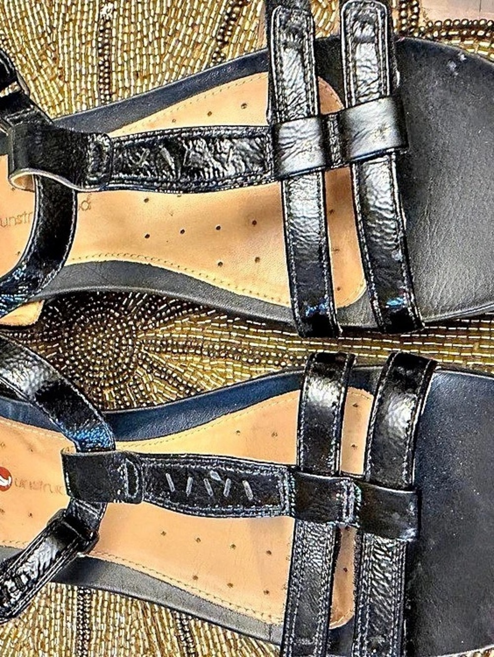 Clarks Black Strappy Sandals US 9